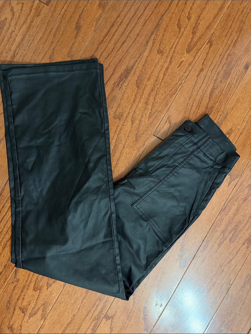 SHEIN Black high waisted faux leather Pants - Size 27 - Small Tall